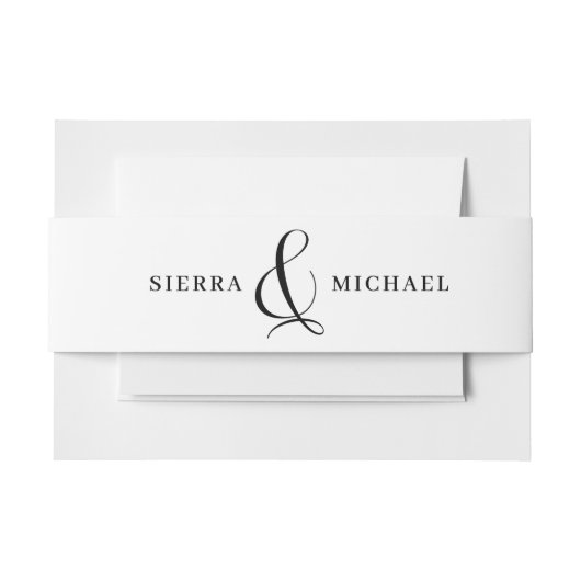 Elegant Ampersand | Gepersonaliseerde klassieke br Uitnodigingen Wikkel (Voorkant Voorbeeld)