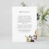 Elegant Ampersand | Gold en Blush Gastgegevens Informatiekaartje (Staand voorkant)
