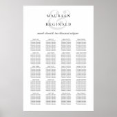 Elegant Ampersand Minimal Wedding Seating Chart Poster (Voorkant)