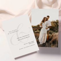 Elegant Ampersand Minimalist Photo Wedding