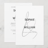 Elegant Ampersand - minimalistisch modern huwelijk Kaart (Voorkant / Achterkant)