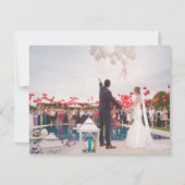 Elegant Ampersand Modern Simple Photo Wedding Bedankkaart (Achterkant)