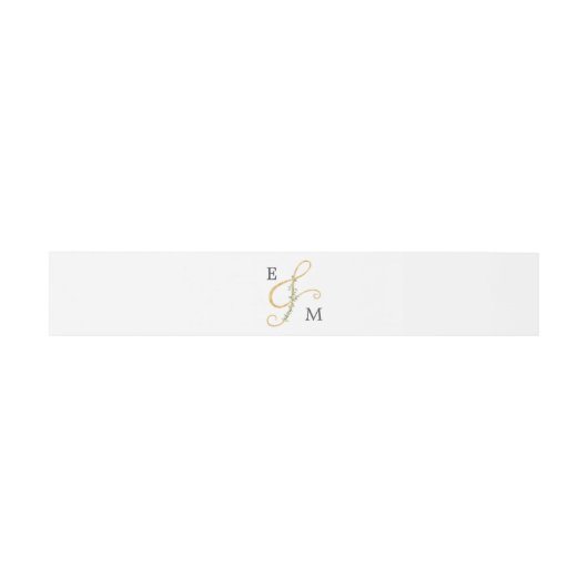 Elegant Ampersand Monogram Eucalyptus Wedding Uitnodigingen Wikkel (Vlak)