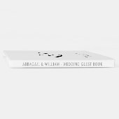 Elegant Ampersand Monogram Zwart & Wit Bruiloft Gastenboek (Rug)