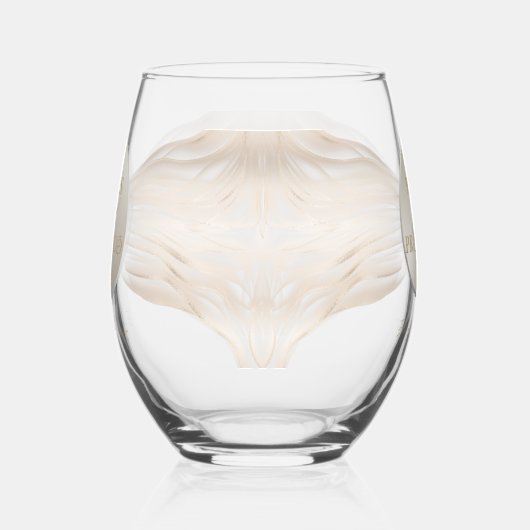 Elegant Ampersand Pearls & Prosecco Vrijgezellenfe Wijnglas Zonder Voet (Links)
