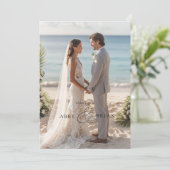 Elegant Ampersand Script Font 1 Foto Dank u Bedankkaart (Staand voorkant)