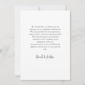 Elegant Ampersand Script Font 1 Foto Dank u Bedankkaart (Achterkant)