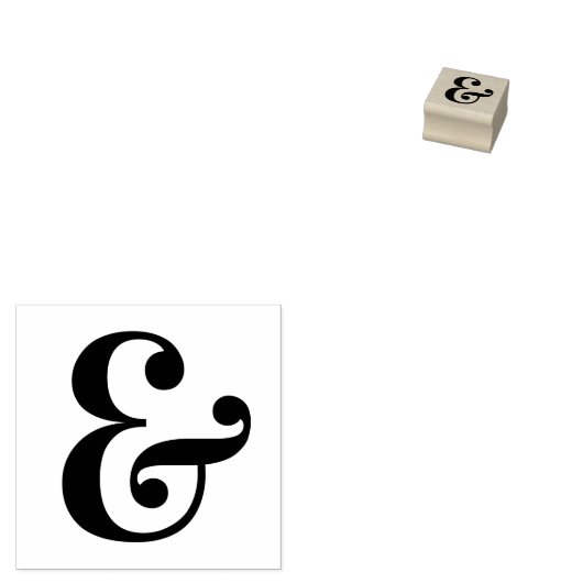 Elegant Ampersand Tekensymbool Rubberstempel (Gestempeld)
