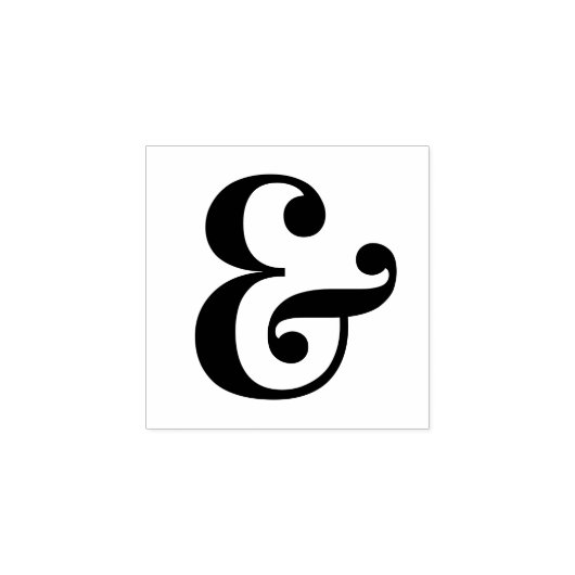 Elegant Ampersand Tekensymbool Rubberstempel (Afrduk)