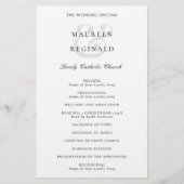 Elegant Ampersand Traditional Wedding Programme (Voorkant)