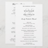 Elegant Ampersand Traditional Wedding Programme (Voorkant / Achterkant)