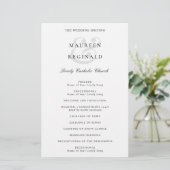 Elegant Ampersand Traditional Wedding Programme (Staand voorkant)