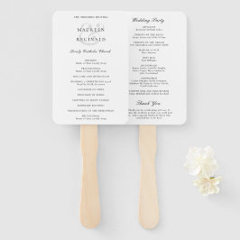 Elegant Ampersand Traditional Wedding Programme Handwaaier