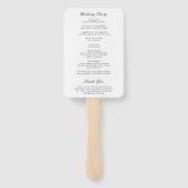 Elegant Ampersand Traditional Wedding Programme Handwaaier (Achterkant)