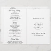 Elegant Ampersand Traditioneel Katholiek Trouwprog (Voorkant / Achterkant)