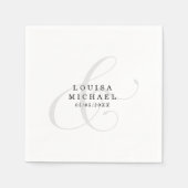 Elegant Ampersand Wedding Servet (Voorkant)