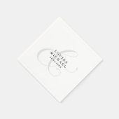 Elegant Ampersand Wedding Servet (Hoek)