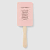 Elegant Ampersand | Welkom bij Gold en Blush Wedde Handwaaier (Achterkant)