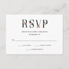 Elegant Ampersand | Zwart-wit bruiloft RSVP