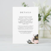 Elegant Ampersand | Zwart-wit Gastgegevens Informatiekaartje (Staand voorkant)