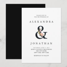 Elegant Ampersand | Zwarte en witte bruiloft