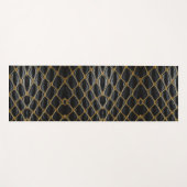Elegant Anaconda Huidpatroon – Monochrome Stof Yogamat (Voorkant (horizontaal))