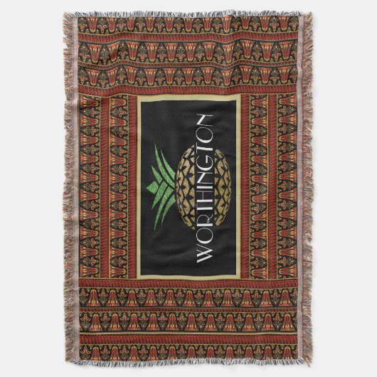 Elegant anananas Gepersonaliseerd Deken (Voorkant Verticaal)