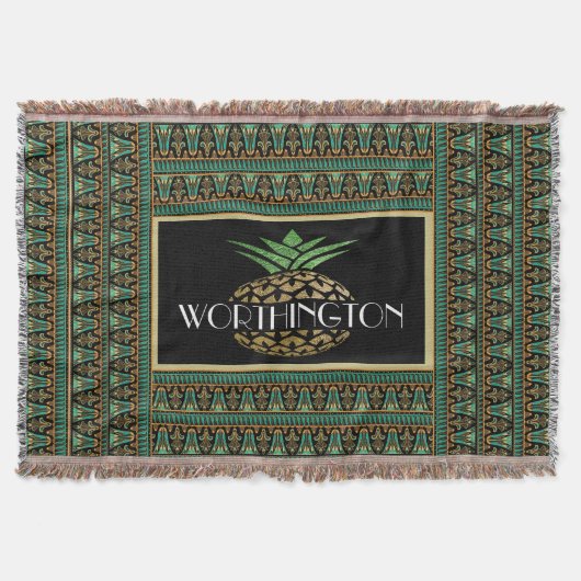 Elegant anananas Gepersonaliseerd Deken (Voorkant)