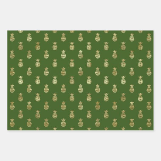 Elegant anananas Pattern Assortment Inpakpapier Vel (Voorkant)