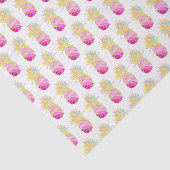 Elegant anananaspatroon in Pinks en Gold Tissuepapier (Detail)