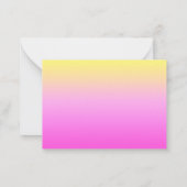 Elegant ananas in Pinks en Gold Note Card Notitiekaartje (Achterkant)