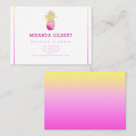 Elegant ananas in Pinks en Gold Visitekaartje