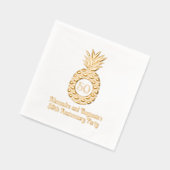 Elegant ananas Lijst Jubileum Party Folie Servetten (Links)