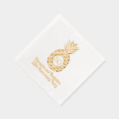 Elegant ananas Lijst Jubileum Party Folie Servetten (Rechts)