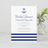 Elegant Anchor Bridal Shower Invitations Kaart (Staand voorkant)