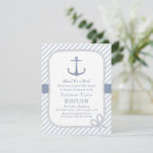 Elegant Anchor Nautical Baby Shower Invitaties Kaart (Staand voorkant)