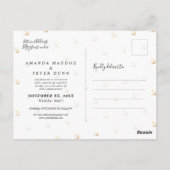 Elegant Anchor, Nautical Save the Date Briefkaart (Achterkant)