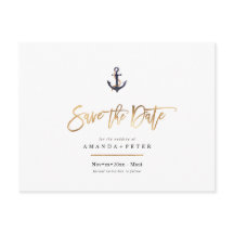 Elegant Anchor, Nautical Save the Date