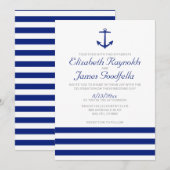 Elegant Anchor Wedding Invitations Kaart (Voorkant / Achterkant)