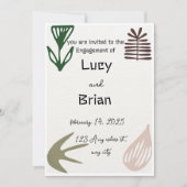 Elegant and artistic wedding invitation kaart (Voorkant)