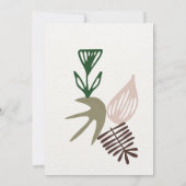 Elegant and artistic wedding invitation kaart (Achterkant)