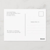 Elegant and Classic Black & White Save the Date Briefkaart (Achterkant)