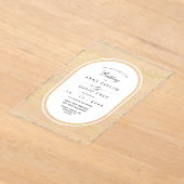 Elegant and Classic Flora Wedding  Acryl Uitnodigingen (Laagn)