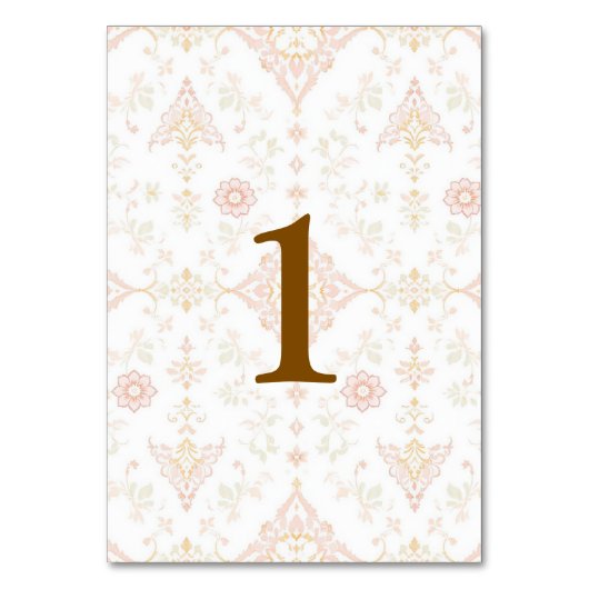 Elegant and customizable table numbers kaart (Voorkant)