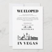 Elegant and Fun Las Vegas Elopement Announement Kaart (Achterkant)