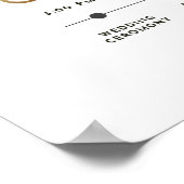 Elegant and Minimal Wedding Order of Events Sign Poster (Hoek)