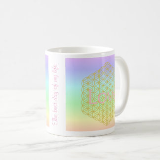 elegant and modern flower of life love koffiemok