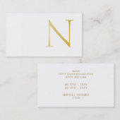 Elegant and Modern (Golden) Visitekaartje (Voorkant / Achterkant)