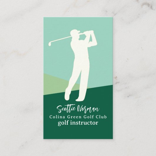 Elegant and Modern Golf Club Visitekaartje (Voorkant)