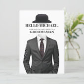 Elegant and Modern Wedding Groomsman Proposal Card Kaart (Staand voorkant)